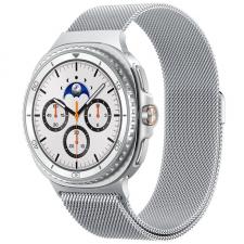 Accesorii Smartwatch, Curea Spigen Metal Fit compatibila cu Samsung Galaxy Watch 8 40/44/46mm, Silver, lerato.ro